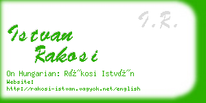 istvan rakosi business card